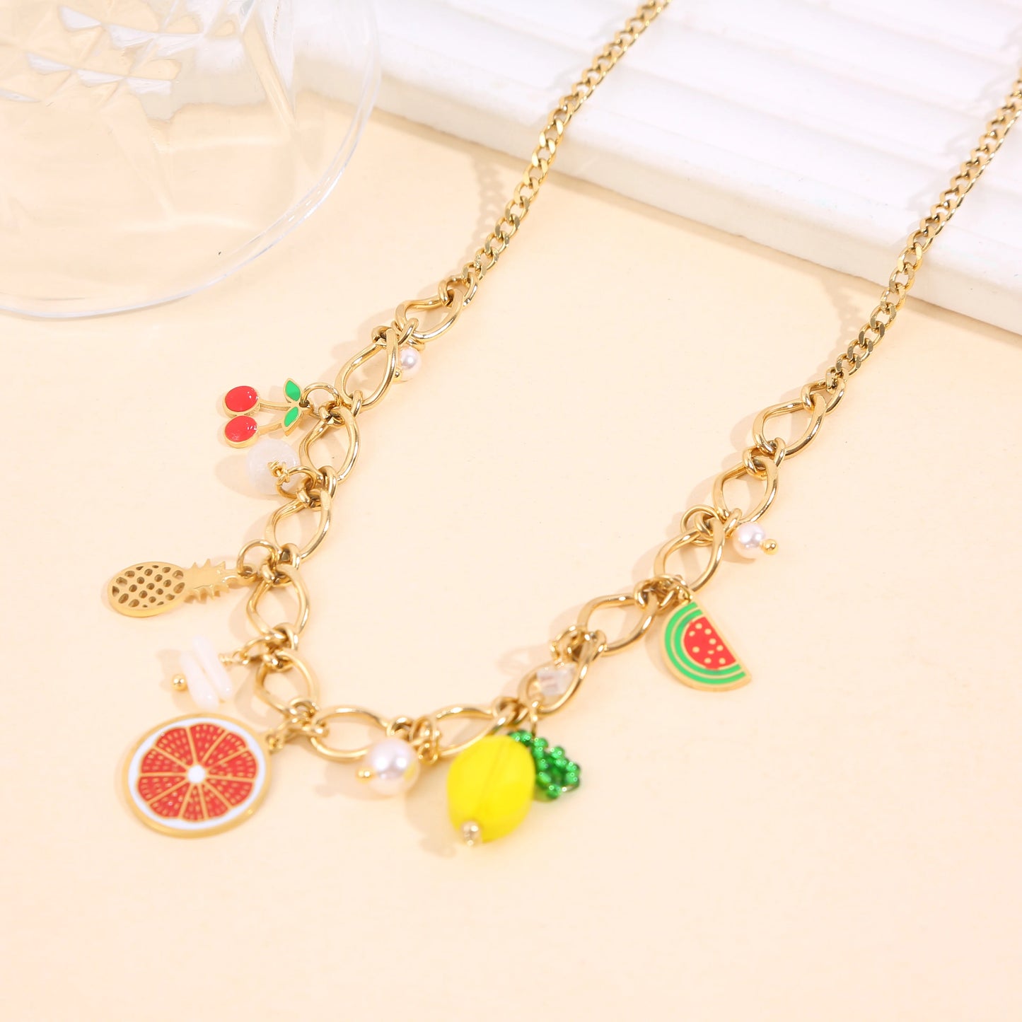 Collier Fruits Colorées