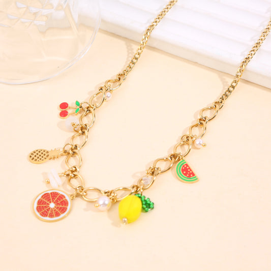 Collier Fruits Colorées
